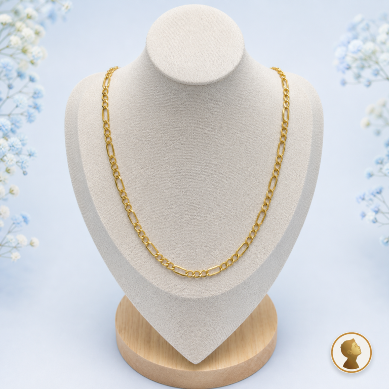 Cadena Fígaro de oro macizo 18K